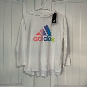 Adidas Girls large long sleeve with hood